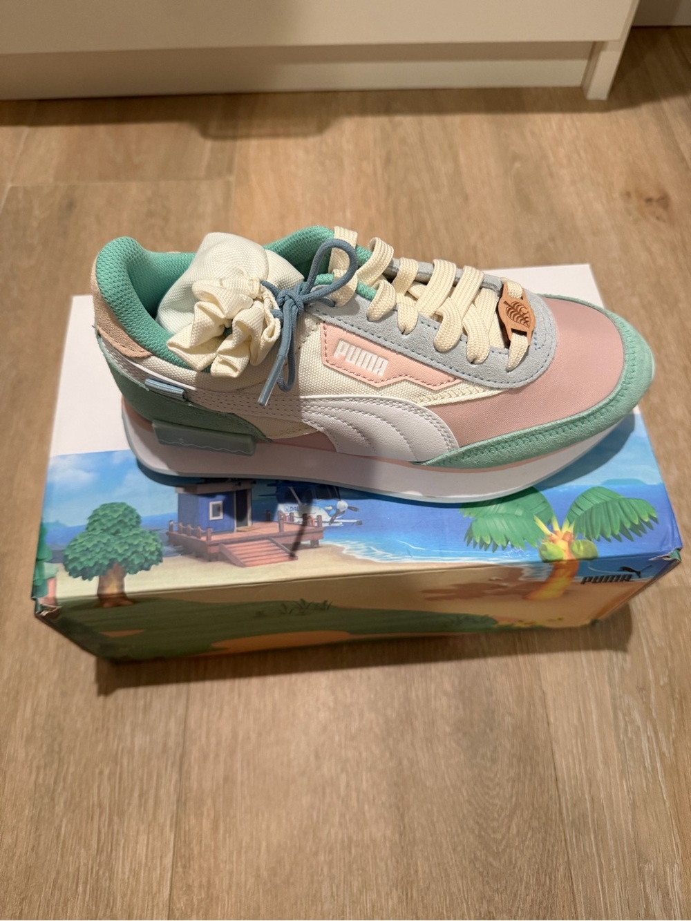 NEW PUMA x Animal Crossing New Horizons Future Rider Jr Sneakers 4Y EU 35.5 NIBf